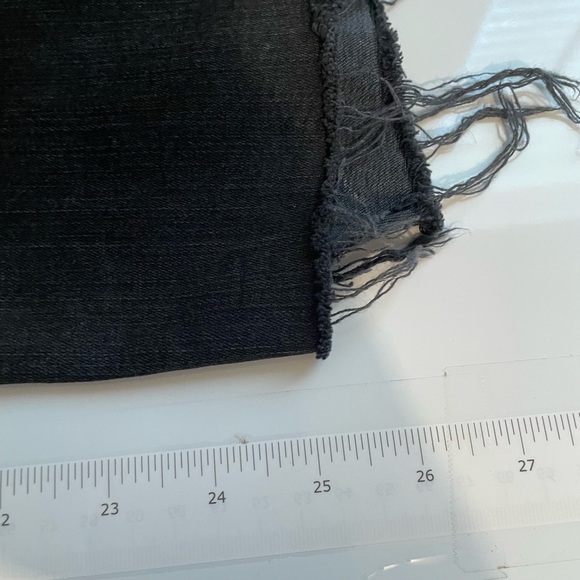 Madewell Cali Demi-Boot Jeans  Asymmetrical Hem Edition Black Button Fly - Picture 10 of 11